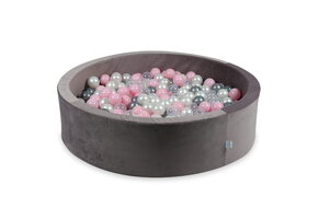 Ballenbak - 400 ballen - rond - 110x30cm - lila, multicolour