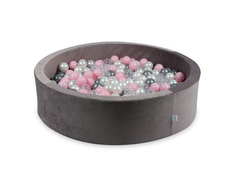 Ballenbak - 400 ballen - rond - 110x30cm - lila, multicolour