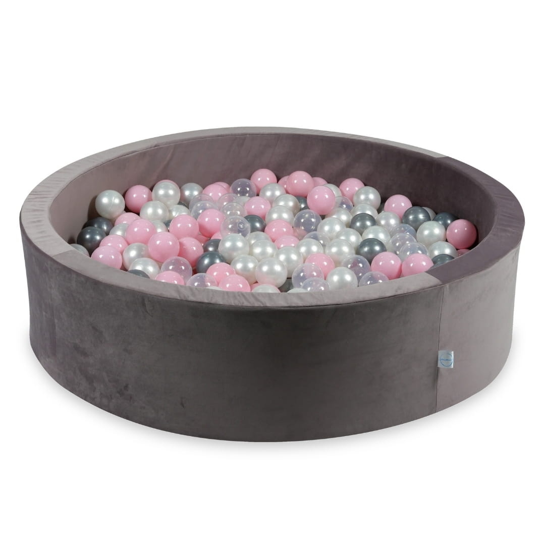 Ballenbak - 400 ballen - rond - 110x30cm - lila, multicolour