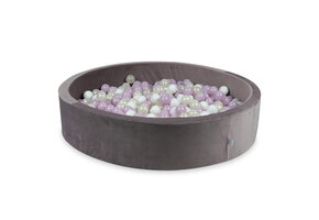 Ballenbak - rond - 600 ballen - lila, multicolour - 130x30cm