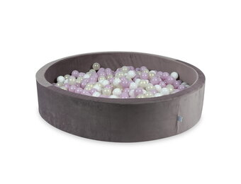 Ballenbak - rond - 600 ballen - lila, multicolour - 130x30cm