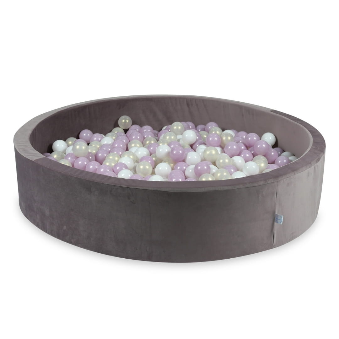 Ballenbak - rond - 600 ballen - lila, multicolour - 130x30cm