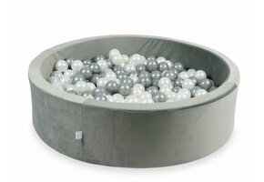 Ballenbak - grijs, multicolour - 400 ballen - 110x30cm - rond