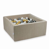 Ballenbak - 90x90x40cm - 400 ballen - vierkant - beige