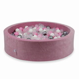 Ballenbak roze, multicolour - 400 ballen - rond - 110x30cm