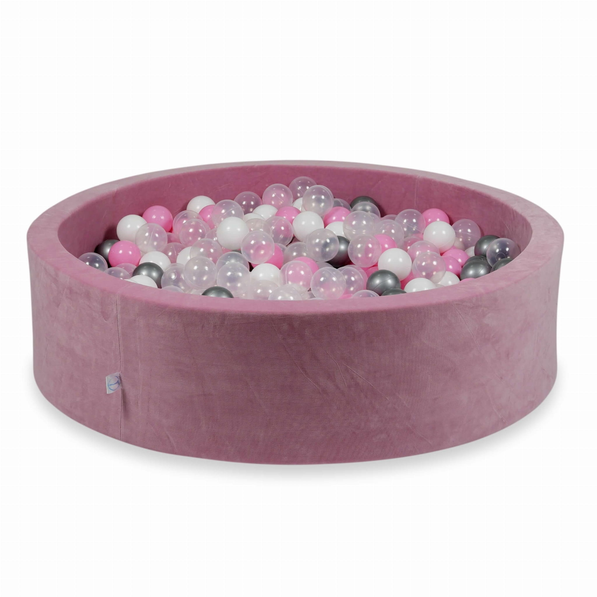 Ballenbak roze, multicolour - 400 ballen - rond - 110x30cm