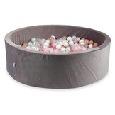 Ballenbak - lila, multicolour - rond - 130x40cm - 700 ballen