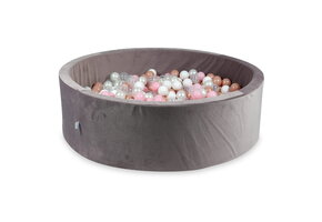 Ballenbak - lila, multicolour - rond - 130x40cm - 700 ballen