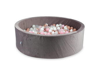 Ballenbak - lila, multicolour - rond - 130x40cm - 700 ballen