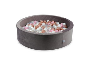 Ballenbak - 400 ballen - 110x30cm - lila, multicolour - rond