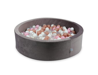 Ballenbak - 400 ballen - 110x30cm - lila, multicolour - rond