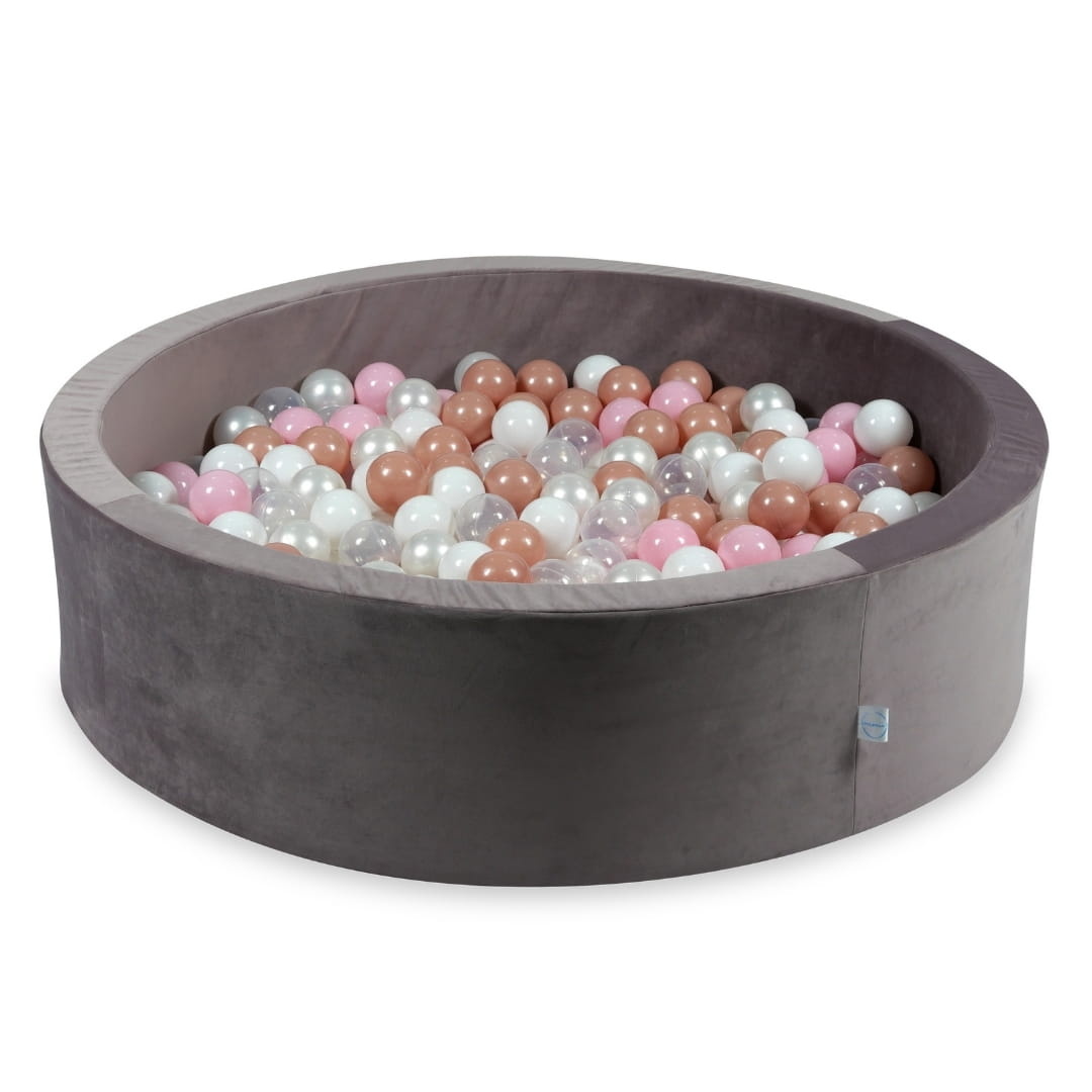 Ballenbak - 400 ballen - 110x30cm - lila, multicolour - rond