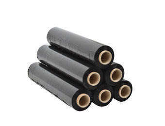 Handrollen rekwikkelfolie - zwart - 20 micron x 500mm x 300m