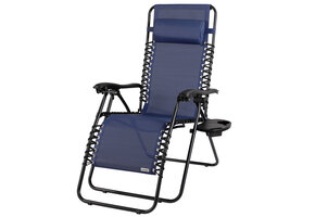 Ligstoel tuin - ligbed - 175x67x108 cm - donkerblauw