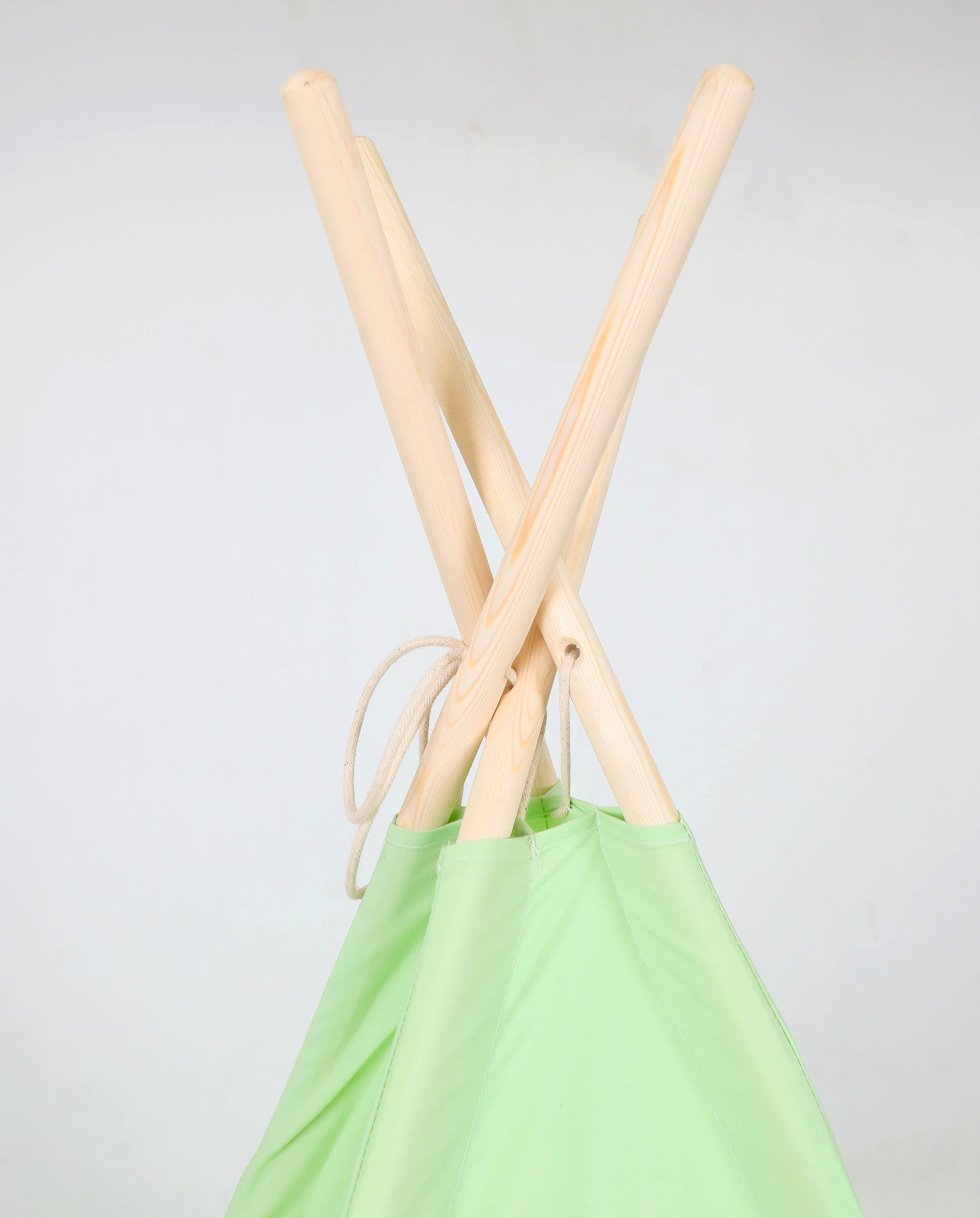 Tipi tent - speeltent met vloermat en kussens – groen