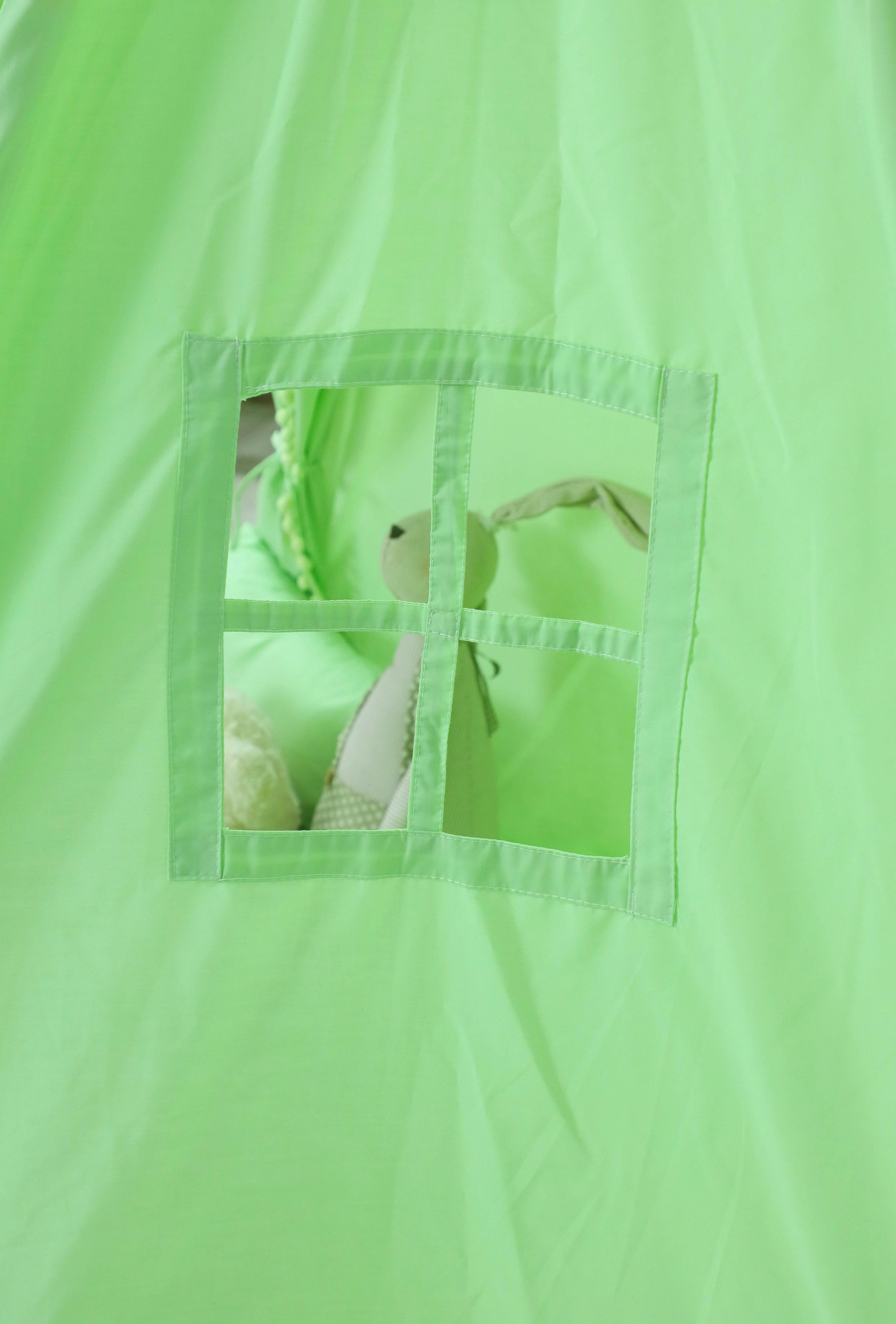 Tipi tent - speeltent met vloermat en kussens – groen