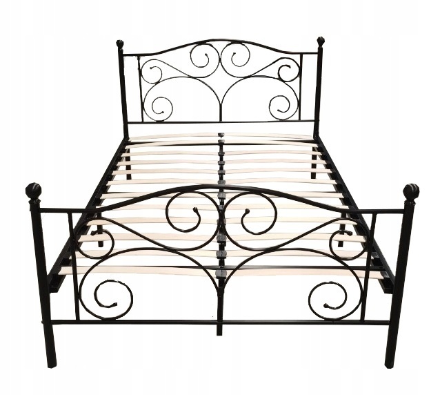 Metalen bedframe met lattenbodem- 160x200 - versierd