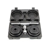 Halterset met koffer - dumbbellset 20 kg gietijzer