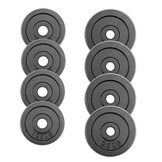 Halterset met koffer - dumbbellset 20 kg gietijzer