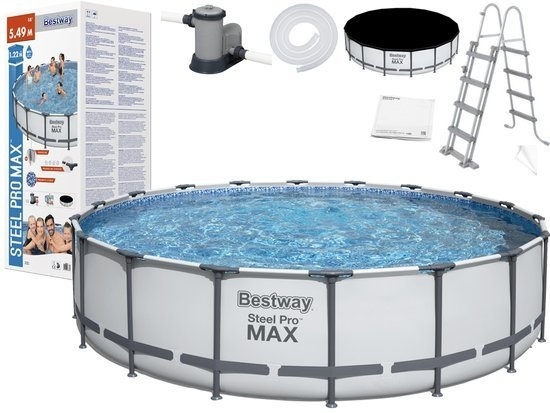 Bestway Steel Pro Max 549x122 cm grijs - complete set