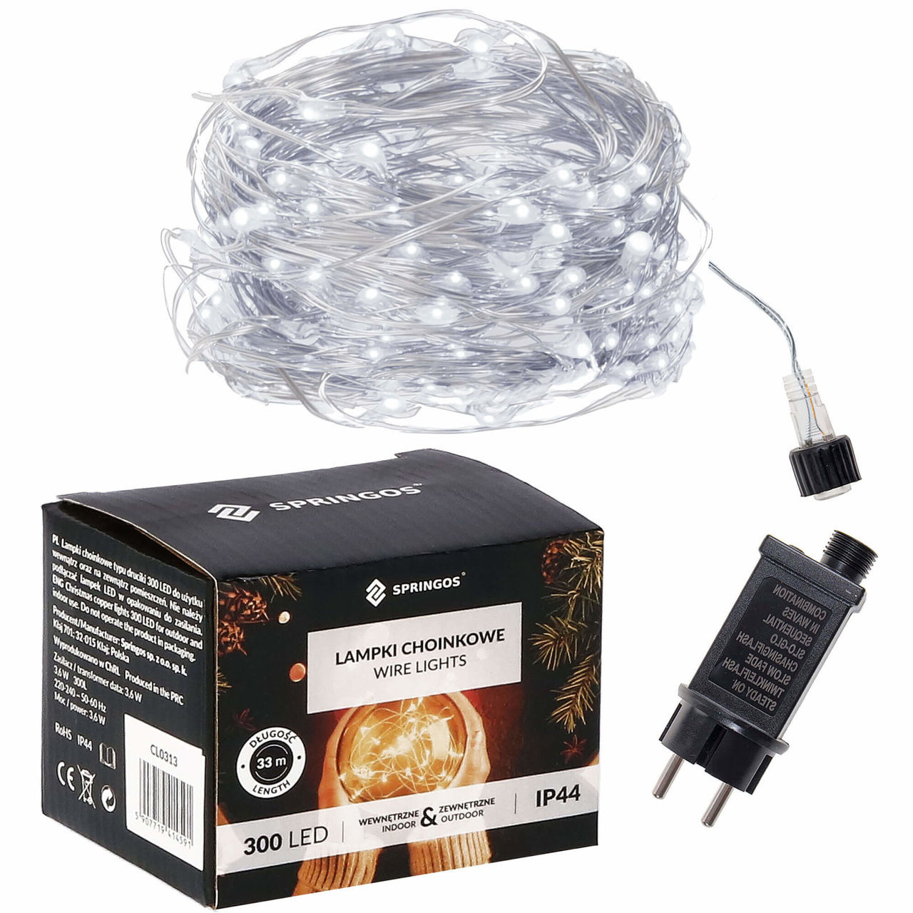 Kerstboom verlichting 200 LED - koud wit - 20 m