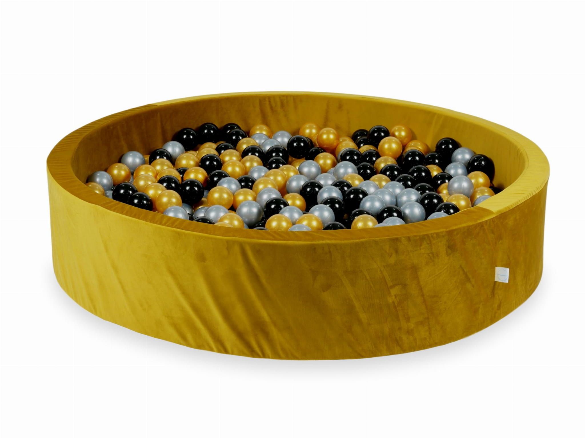 Ballenbak  - rond - 130x30cm - 600 ballen - goud, multicolour