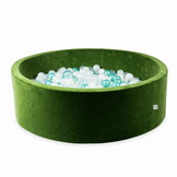 Ballenbak - rond - zacht olijfgroen - 700 ballen - 130x40cm