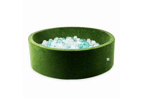 Ballenbak - rond - zacht olijfgroen - 700 ballen - 130x40cm