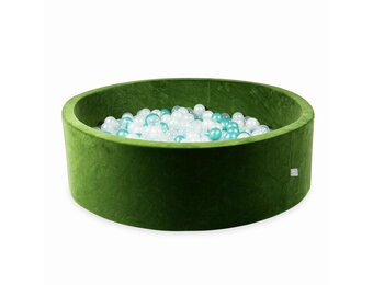 Ballenbak - rond - zacht olijfgroen - 700 ballen - 130x40cm