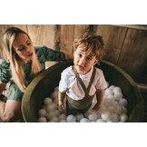 Ballenbak - 600 ballen - rond - 130x30cm - groen, multicolour