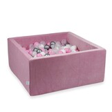Ballenbak - roze - 400 ballen - 90x90x40 cm - vierkant