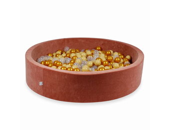 Ballenbak - 600 ballen - terra, multicolour - 130x30cm - rond