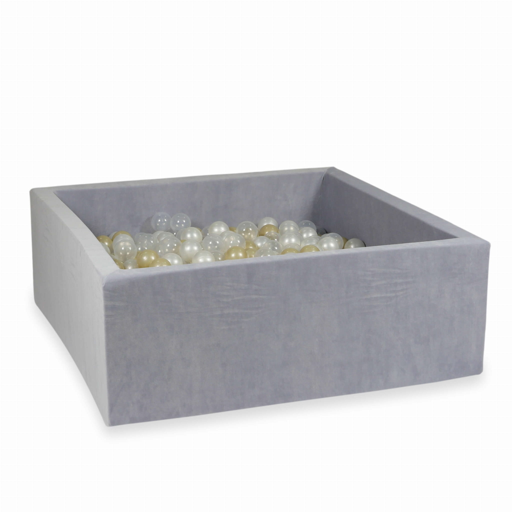 Ballenbak - vierkant - 110x110x40cm - grijs - 600 ballen