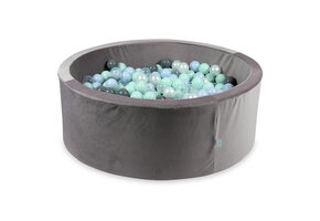 Ballenbak - 110x40cm - rond - lila, multicolour - 500 ballen