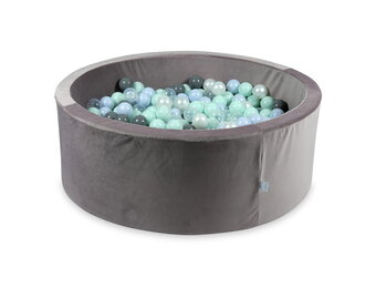 Ballenbak - 110x40cm - rond - lila, multicolour - 500 ballen