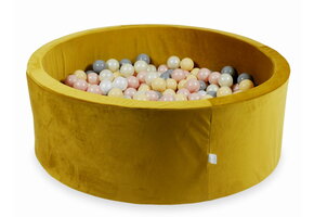 Ballenbak - 500 ballen - rond - 110x40cm - goud, multicolour