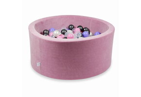Ballenbak - roze, multicolour - 500 ballen - rond - 90x40cm