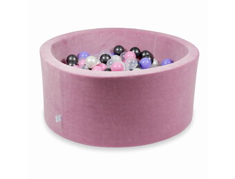 Ballenbak - roze, multicolour - 500 ballen - rond - 90x40cm