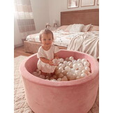 Ballenbak - roze, multicolour - 500 ballen - rond - 90x40cm