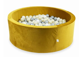 Ballenbak - 110x40cm - goud, multicolour - rond - 500 ballen
