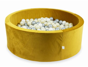 Ballenbak - 110x40cm - goud, multicolour - rond - 500 ballen