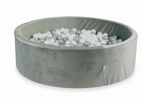Ballenbak - 130x40cm - 700 ballen - rond - grijs, multicolour