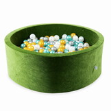 Ballenbak - 110x40cm - 500 ballen - groen, multicolour - rond
