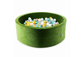 Ballenbak - 110x40cm - 500 ballen - groen, multicolour - rond