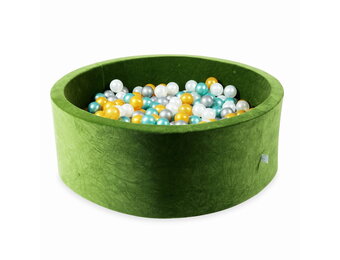Ballenbak - 110x40cm - 500 ballen - groen, multicolour - rond