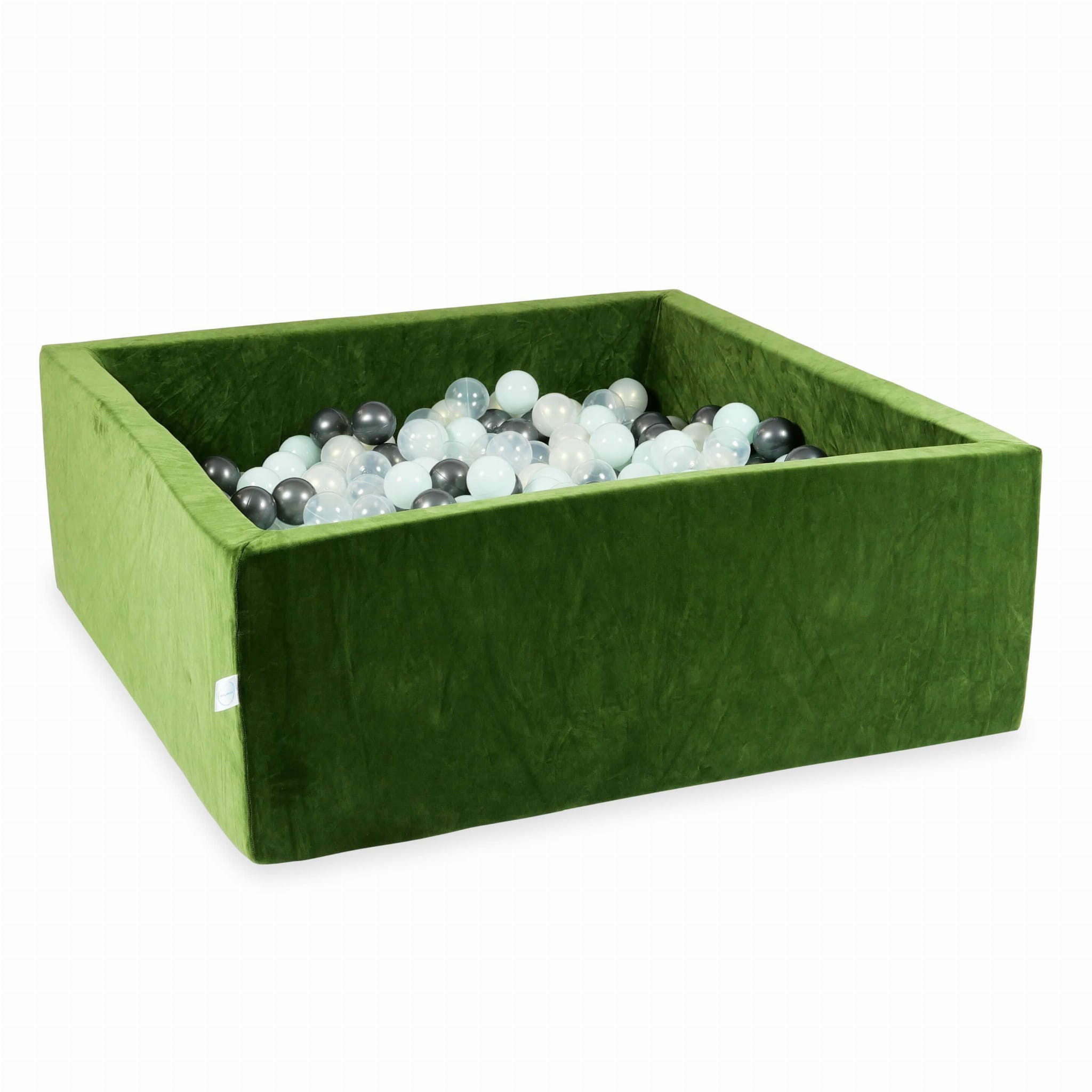 Ballenbak - 110x110X40cm - olijfgroen - 600 ballen - vierkant