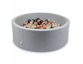 Ballenbak - 500 ballen - 110x40cm - grijs, multicolour - rond
