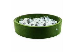 Ballenbak - 130x30cm - 600 ballen - groen, multicolour - rond