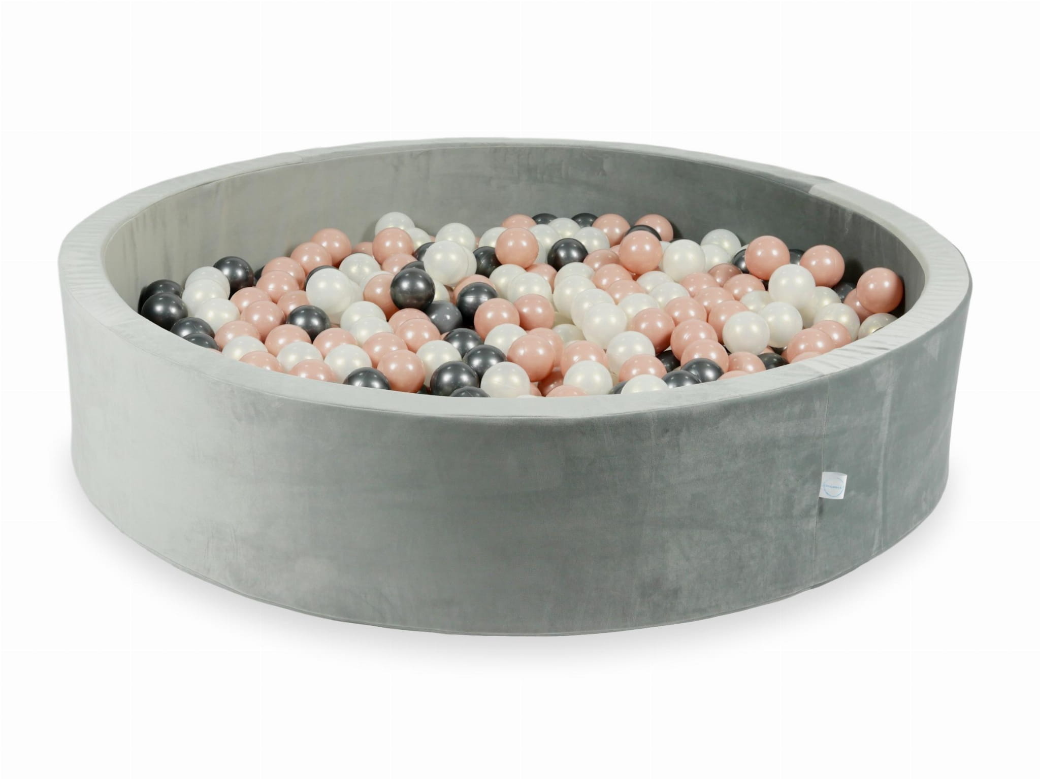 Ballenbak - grijs, multicolour - 130x30cm - rond - 600 ballen