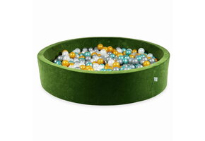 Ballenbak - rond - groen, multicolour- 600 ballen - 130x30cm